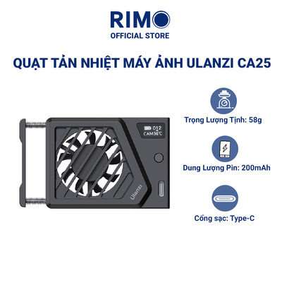 Quạt Tản Nhiệt Máy Ảnh Ulanzi CA25 Camera Cooling Fan Chống Quá Nhiệt DSLR Mirrorless