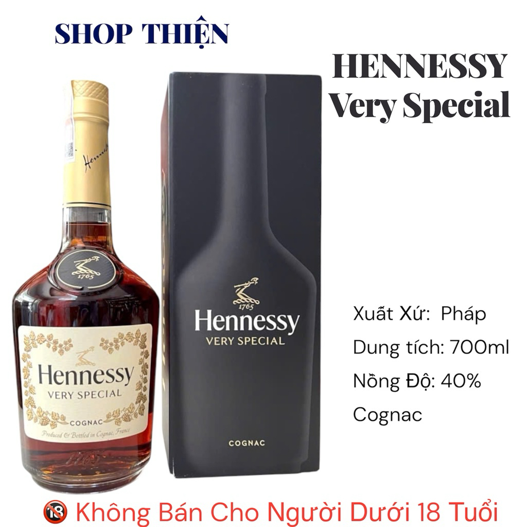 Rưou Hennessy Very Special Cognac 700ml 40% - Cognac Pháp Nhập Khẩu Chính Hãng [SHOP THIỆN]
