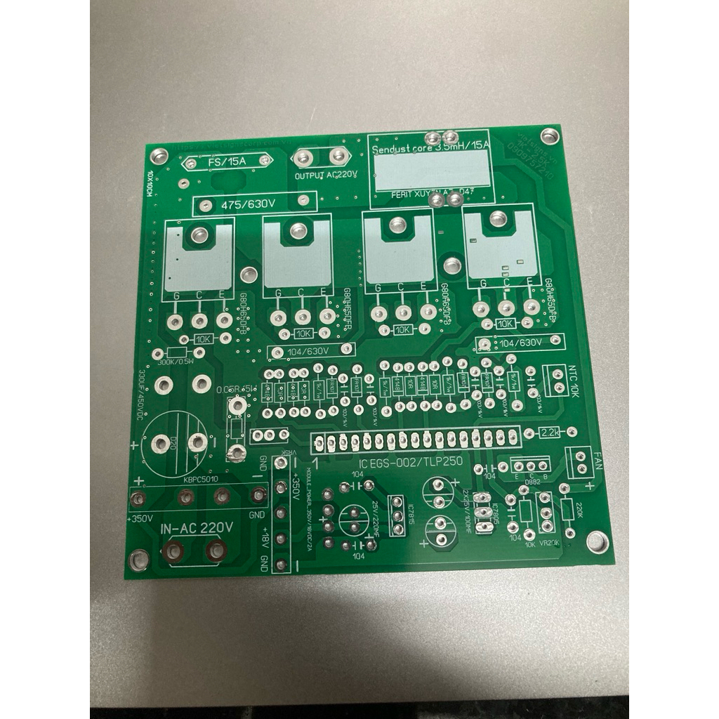BOARD-DC/AC-SIN CHUẨN-4 IGBT/2.5KW DÙNG MODULE-EGS002