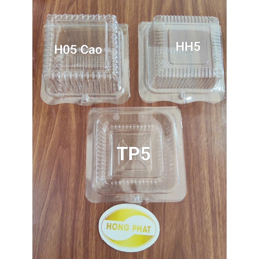 HỘP NHỰA PET TRONG TP5 NẮP BẰNG, HH5, H05 NẮP CAO (H05/HH5/TP5)