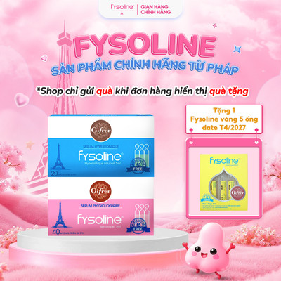 Combo Nước muối sinh lý FYSOLINE Xanh 20 ống x 5ml Và Hồng 40 ống x 5ml