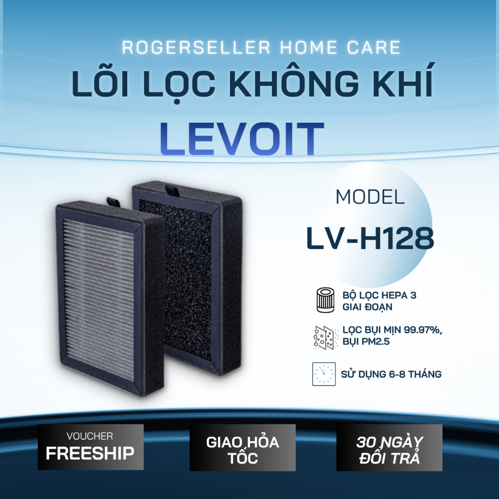 Lõi lọc không khí Levoit LV-H128, Màng Lọc Levoit LV-H128, Lõi Lọc HEPA Kép LV-H128