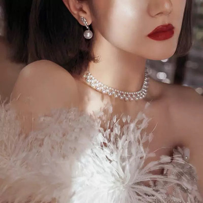Chuỗi Đeo Cổ Choker Ngọc Trai Khóa Bạc 925 Hạt Đan Nhiều Size Sang Trọng - Ngọc Trai Trường Thịnh