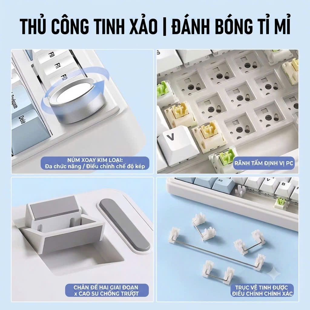 [Chính Hẵng ]Bàn phím cơ không dây Aula F75 (Leobog Reaper/Ice Vein Switch, 3 chế độ kết nối, LED RGB, Hot-swappable) | BigBuy360 - bigbuy360.vn