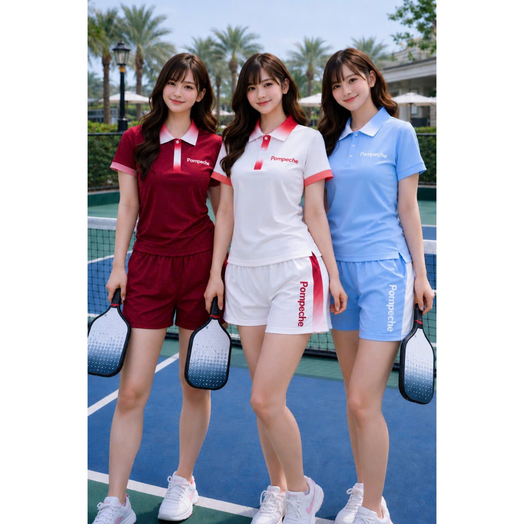 [PICKLEBALL NEW] Bộ đùi thể thao Wilson-áo polo kết hợp quần đùi 2 lớp tập pickleball, tennis, gofl