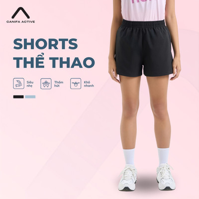 Quần short active nữ cạp chun co giãn, form thoải mái, dễ mặc vận động linh hoạt CANIFA 6BS26S007