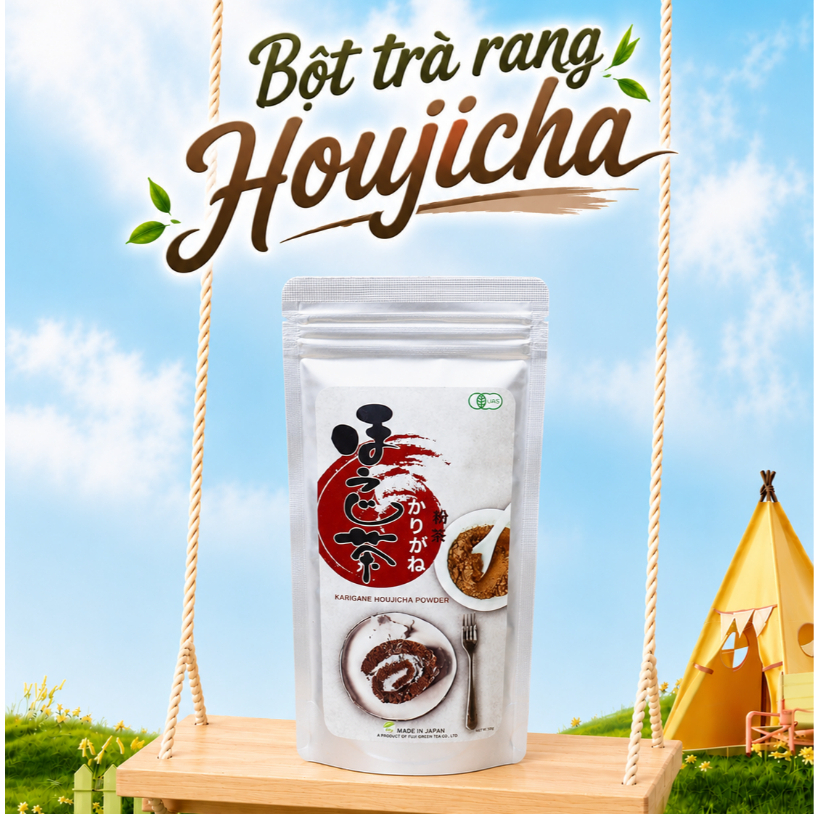 Gói 1kg Bột Trà Rang Karigane Houjicha Fuji | Không đắng – Giàu dinh dưỡng