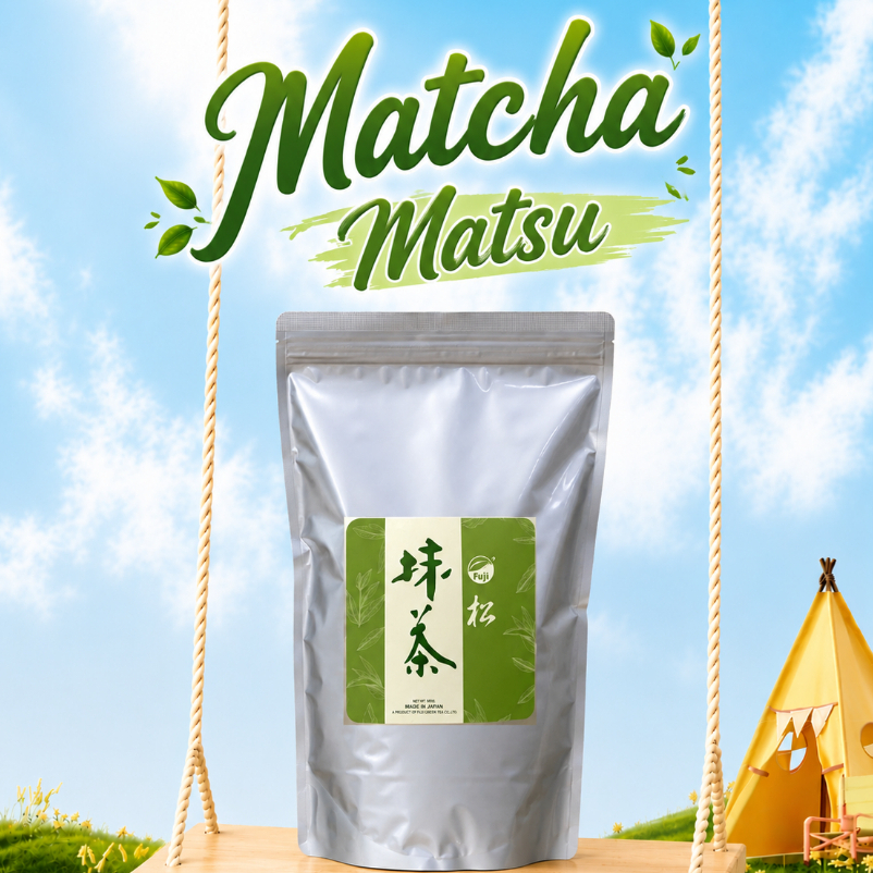 [Gói 1KG] Bột Matcha Fuji Matsu (GM40) | Nguyên Chất Nhật Bản - Chuyên Pha Chế & Làm Bánh