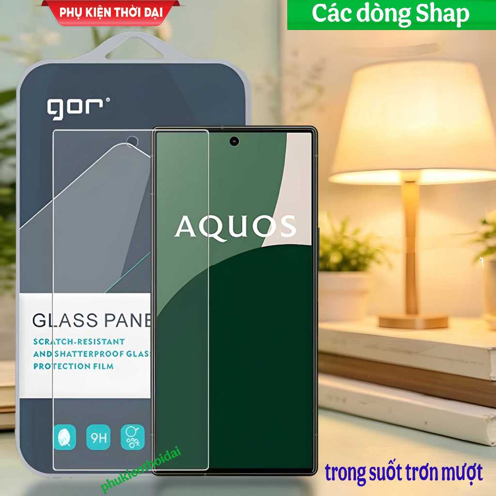 Cường lực Gor Sharp Aquos R9 / R9 Pro / R10 trong suốt trơn mượt phủ nano