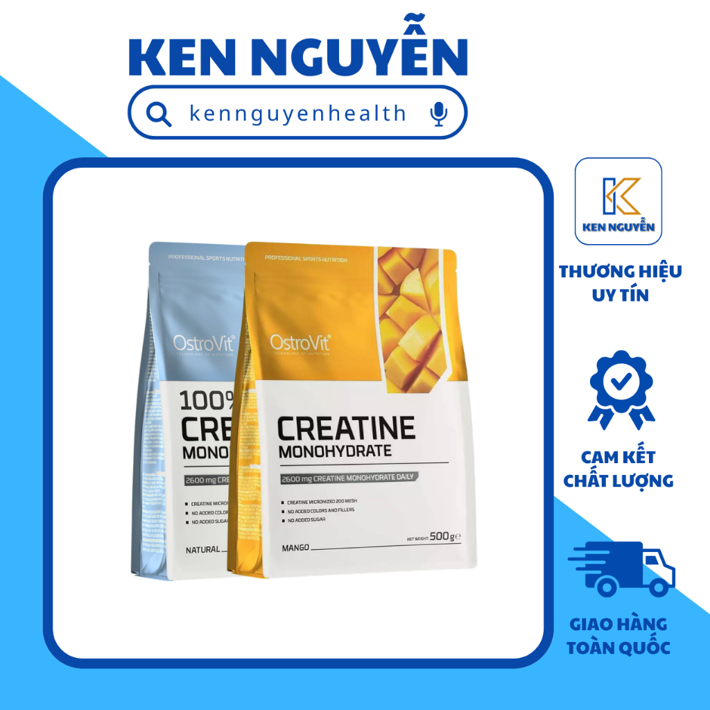[HÀNG CTY] OstroVit Creatine Monohydrate 300g/500g – Bổ Sung Creatine Monohydrate Hỗ Trợ Luyện Tập