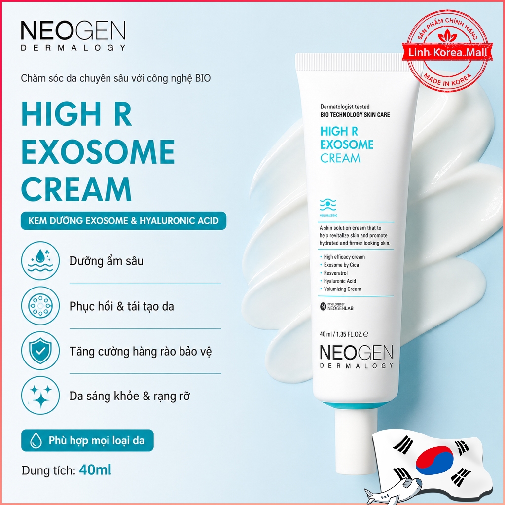 Kem dưỡng phục hồi NEOGEN High R Exosome Cream 40ml