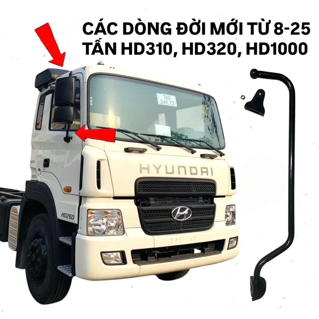 gọng và kính hậu xe tải huynhdai hd210 hd120 hd310 hd320 hd370 hd500 hd1000