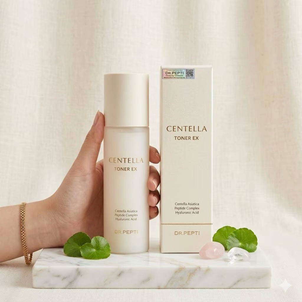 Nước Hoa Hồng Dưỡng Da Cấp Ẩm, Căng Bóng Dr.Pepti Centella Toner Ex 180ml