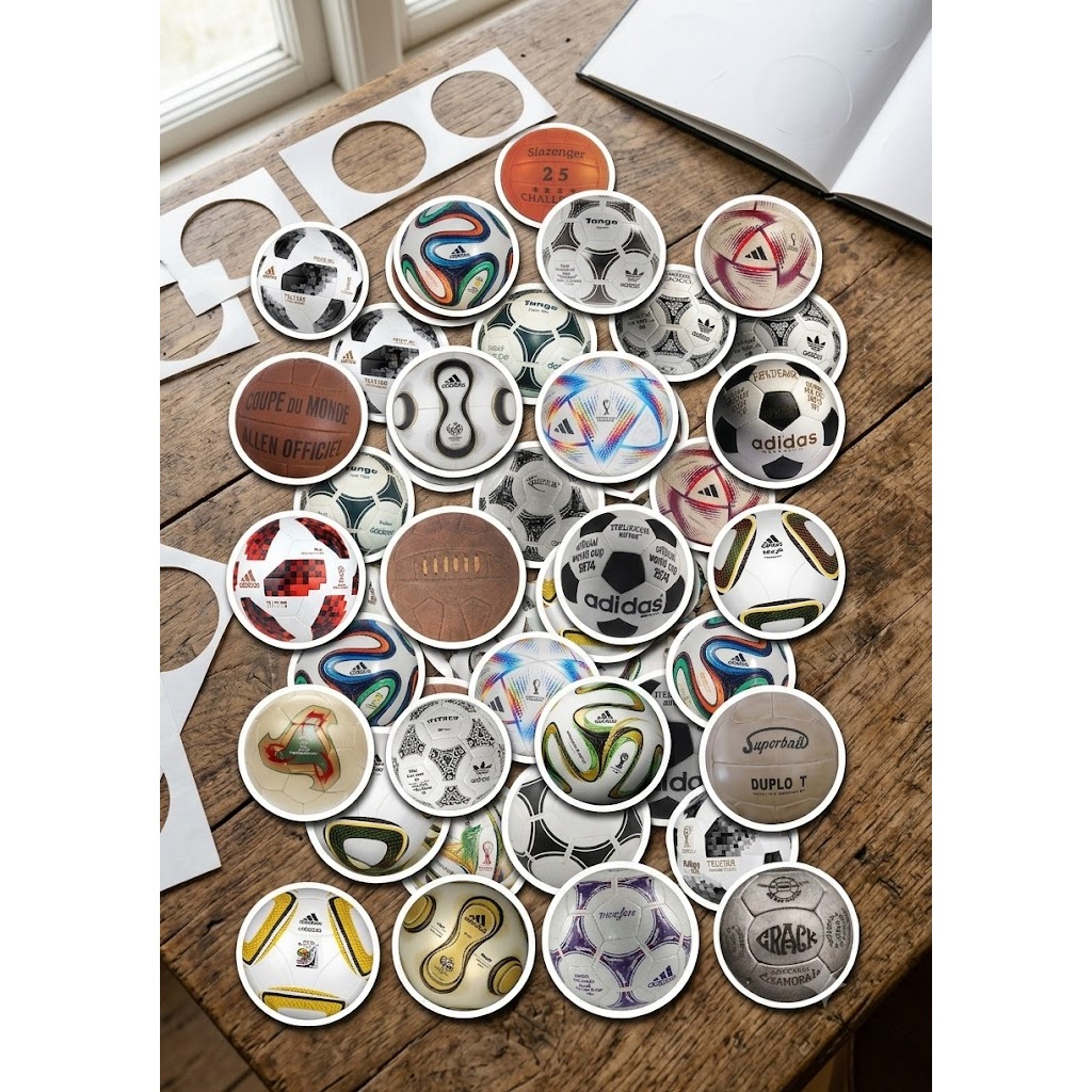 Bộ 20 hình dán sticker Trái Bóng Cup bóng đá Thế giới, hình dán bóng đá, hình dán cầu thủ