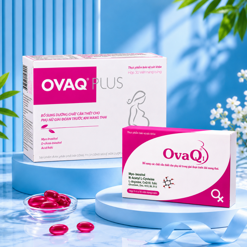 OvaQ1 – Hỗ trợ trứng phát triển, tăng khả năng thụ thai, bổ trứng cho phụ nữ ( ovaq 1 plus ovaqplus)