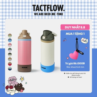 Bình Giữ Nhiệt Bằng Thép Không Gỉ Tactflow Flip Tumbler TFB110 dung tích 730ml có quai - Nhiều màu