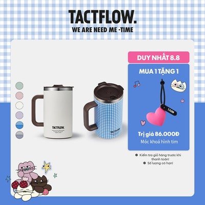 Ca giữ nhiệt Tactflow Mug tumbler TFB 700ml, thép không gỉ SUS304, có nắp - Nhiều màu