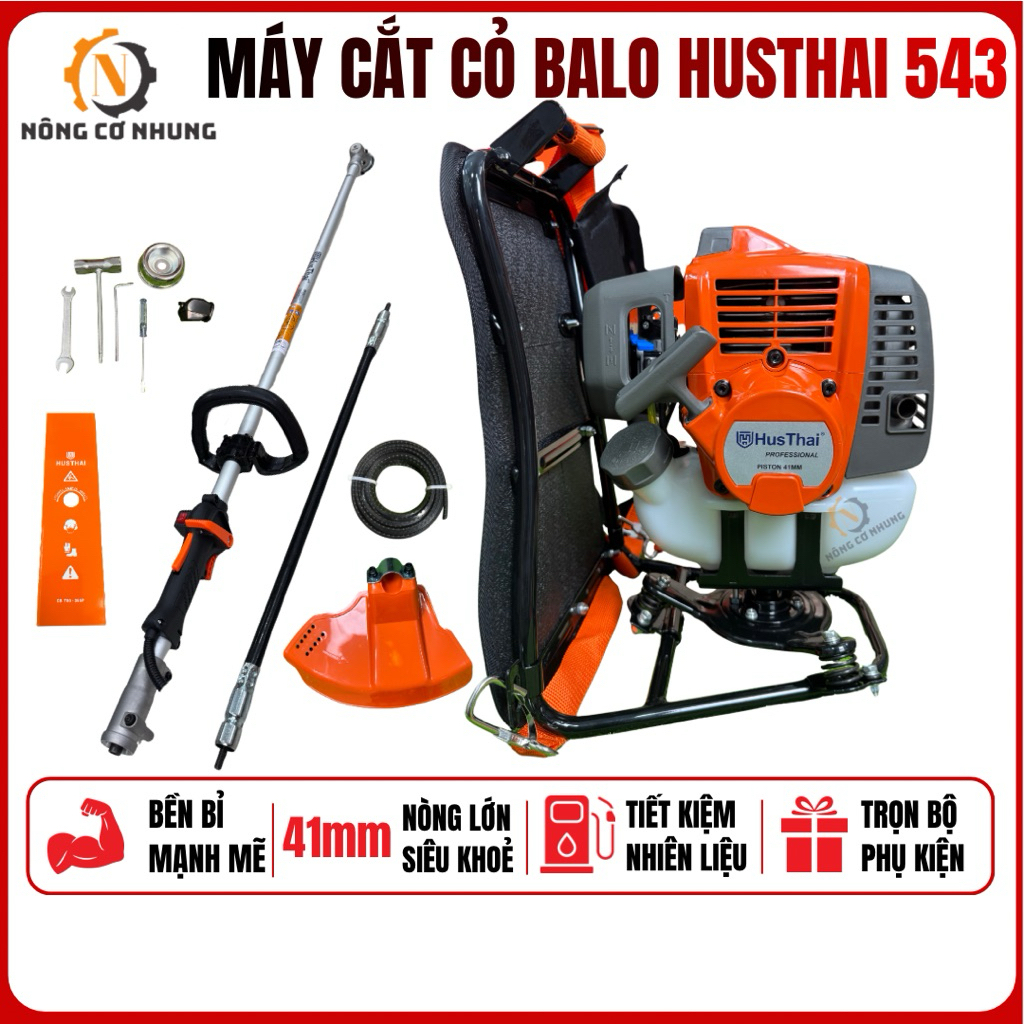MÁY CẮT CỎ HUSTHAI BALO 543 - NÒNG 41MM SIÊU KHOẺ  SIÊU TIẾT KIỆM XĂNG - HÀNG CHÍNH HÃNG HUSTHAI