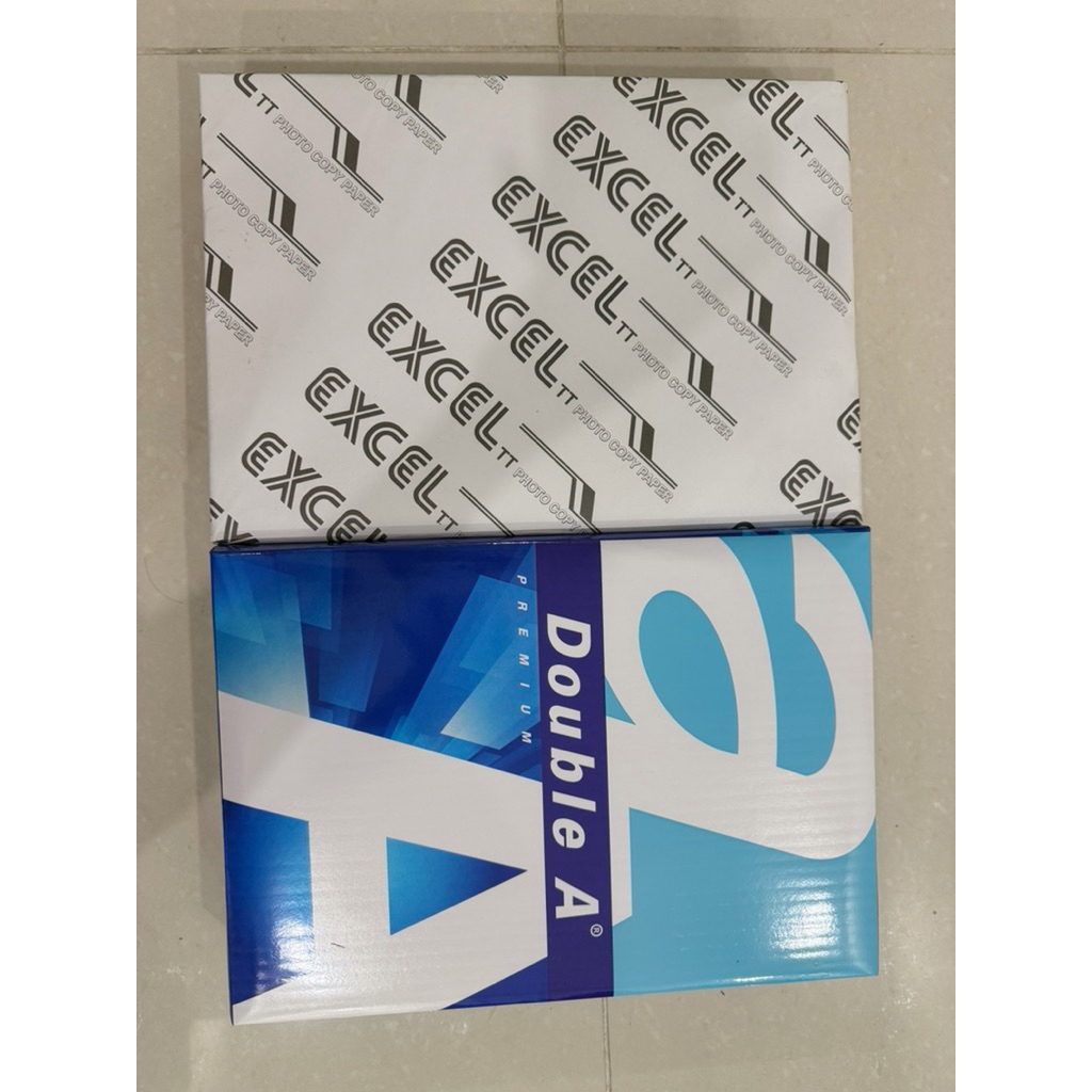 Giấy A4 Excel 70gsm  + Giấy Double A4 80gsm trắng