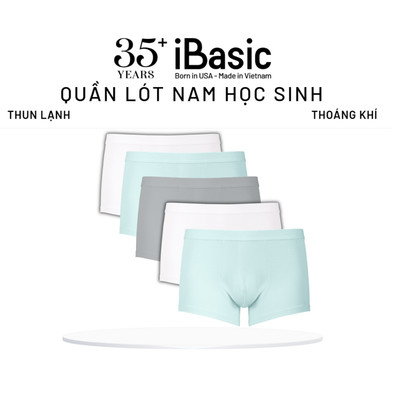 Combo 5 Quần lót nam học sinh bé trai iBasic 10 tuổi - 18 tuổi thun lạnh phom trunk  PANTB004