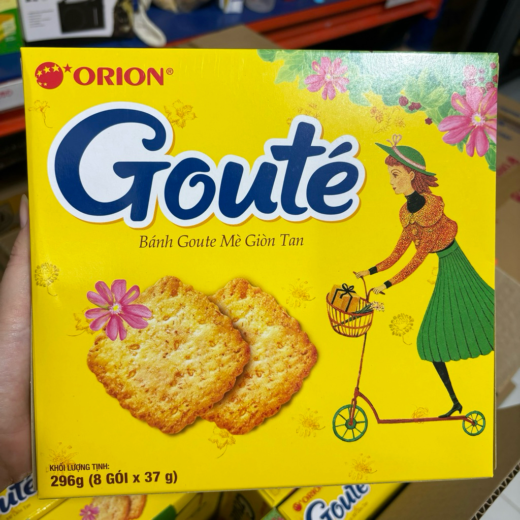 Bánh Goute mè giòn tan (hộp 8 gói)