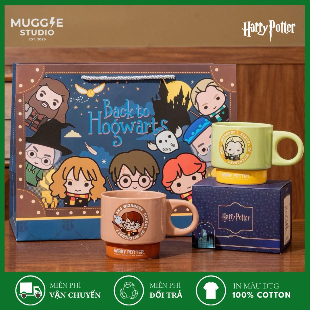 MUGGLE Cốc Sứ Harry & Malfoy Back to Hogwarts Phiên Bản Tựu Trường | Quà Tặng Potterhead