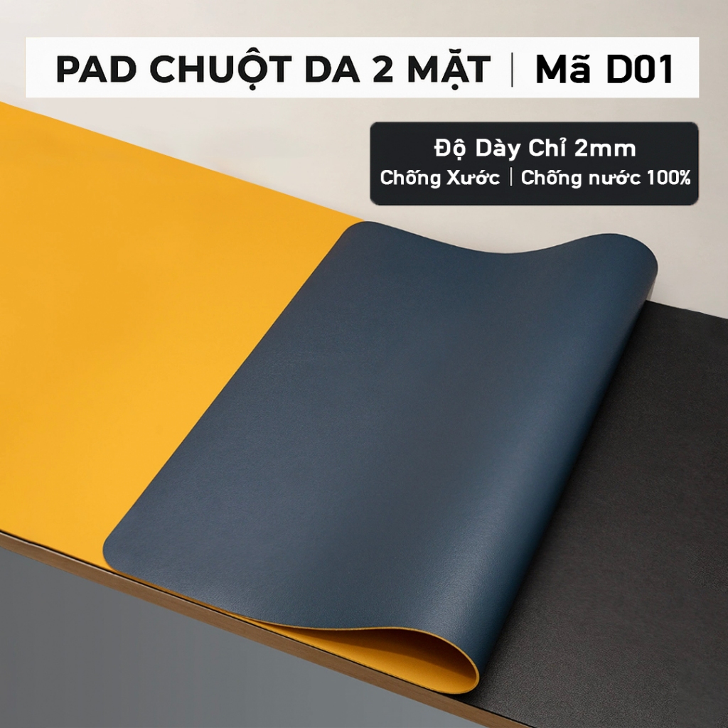 Tấm Lót Chuột Da Pu Cao Cấp 2 Mặt Kích Thước Lớn - Chống Xước - Chống Nước…