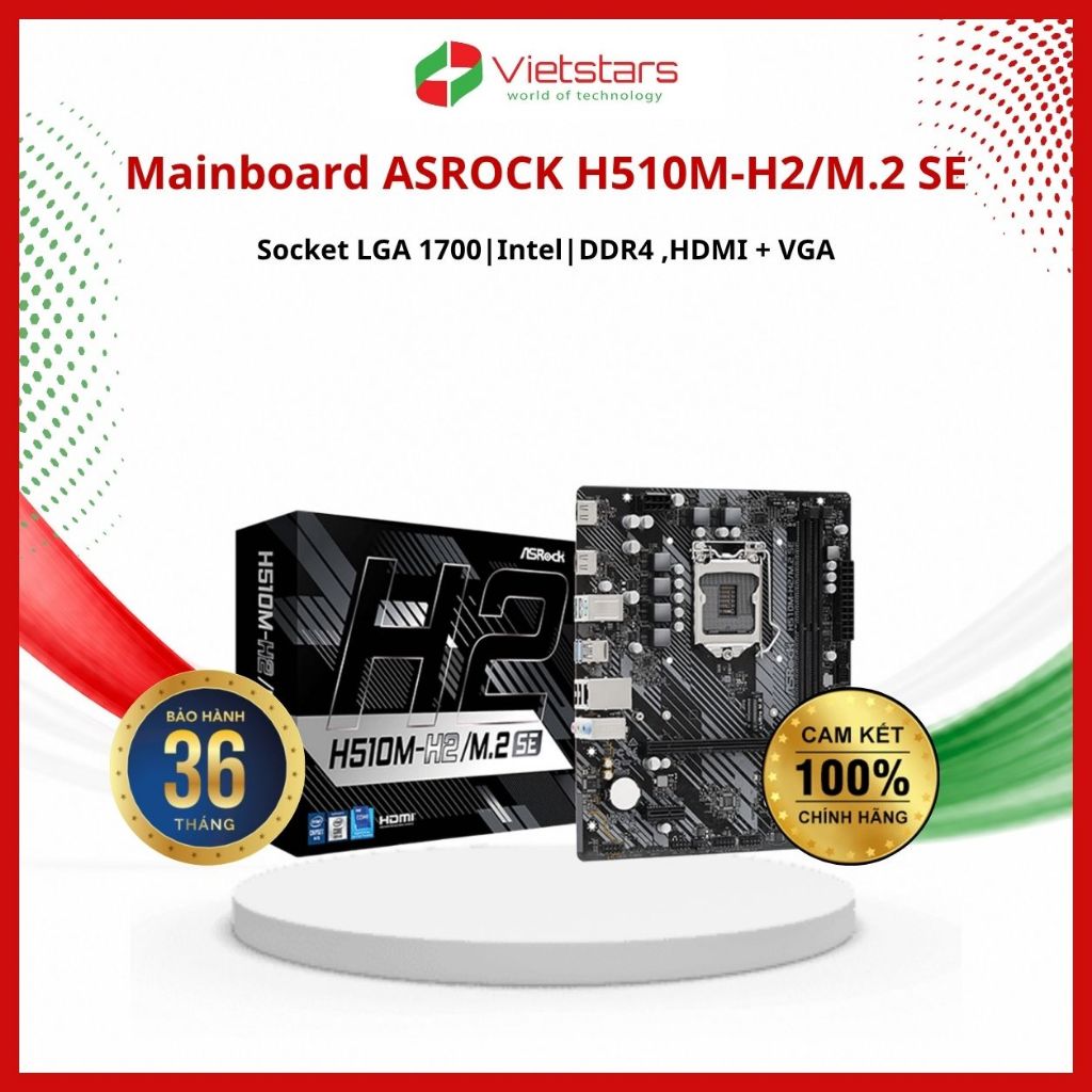Mainboard ASROCK H510M-H2/M.2 SE 2 cổng HDMI tối ưu văn phòng, học tập và giải trí cơ bản