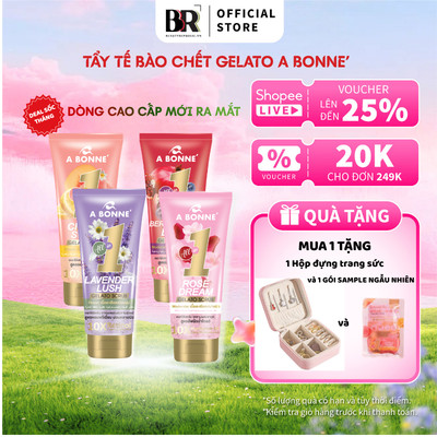 [SP MỚI] Tẩy Tế Bào Chết Dạng Kem Gelato A bonne' 300g Hạt Mịn Chăm Da Sáng Dành cho Mặt và Body