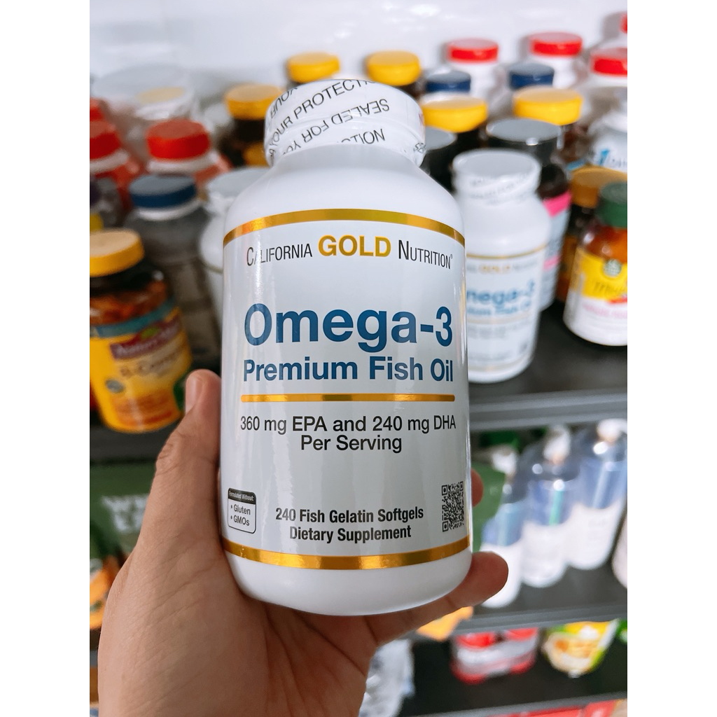 [ Date 03/ 2028 ] Viên uống dầu cá Omega 3 California Gold Nutrition Omega Premium Fish Oil 240 viên