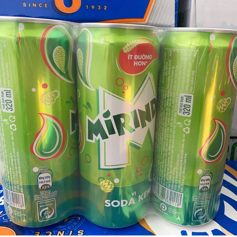 Mirinda Soda kem lon 320ml - Lốc x 6 lon