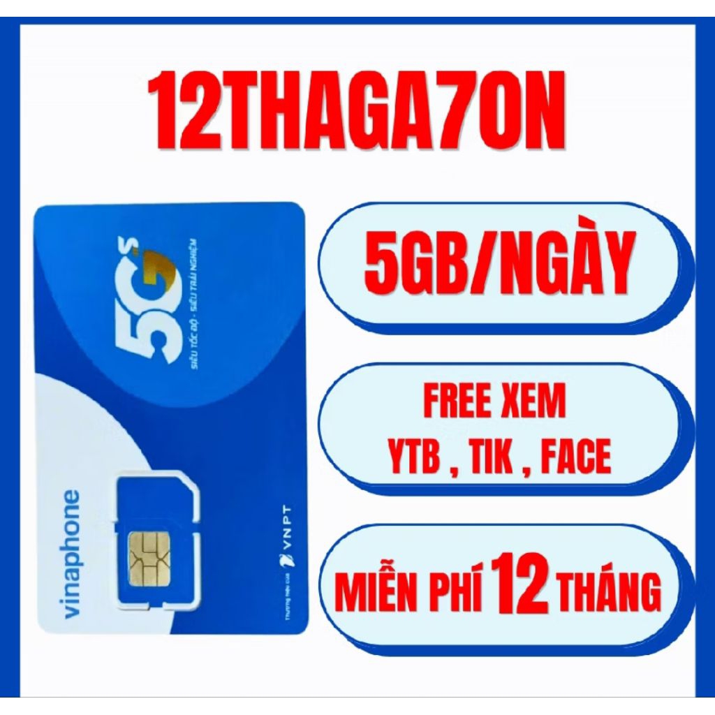 SIM VINAPHONE THANGA70N NGUYÊN KÍT [CÓ ESIM]