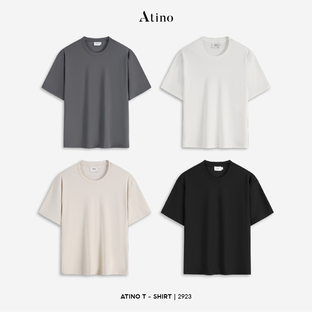 Áo Phông Nam ATINO Chất Spandex Mềm Mát Co Giãn, Trơn Basic Dễ Phối Đồ L.4.2923