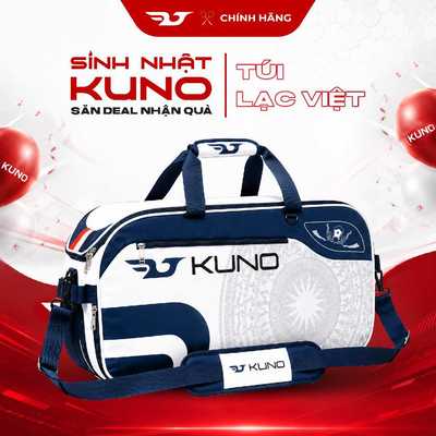 Túi Thể Thao KUNO Lạc Việt Chính Hãng Đựng Cầu Lông,Tennis,Pickleball,Da PU Cao Cấp Chống Thấm Nước Ngăn Đựng Giày LVT01
