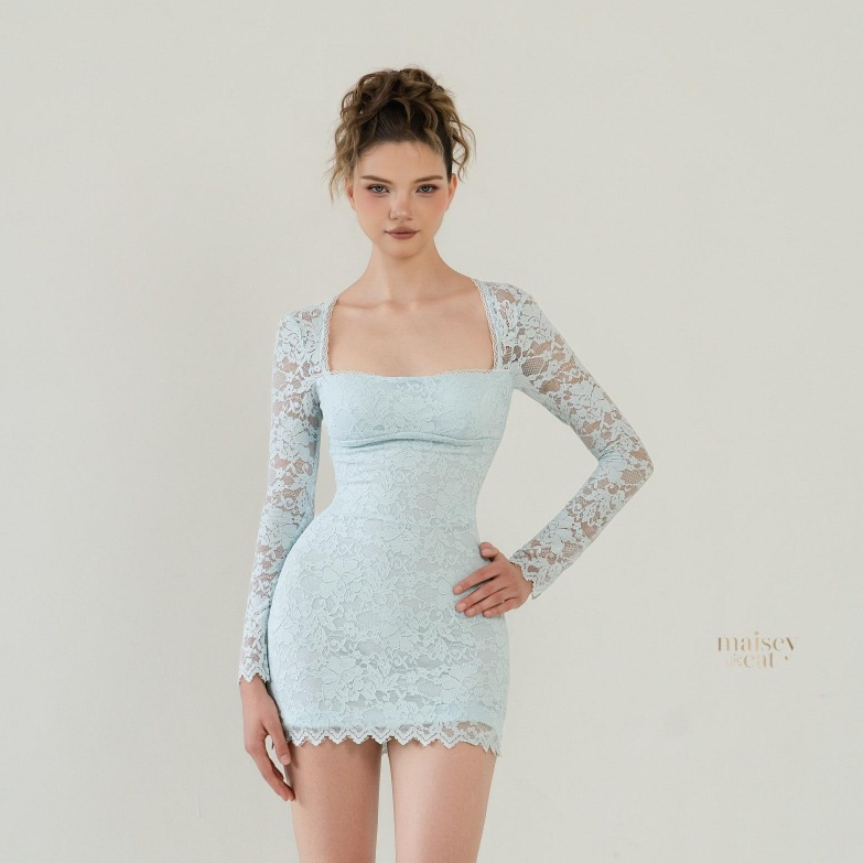 [MAISEY 3452] ĐẦM REN ĐI TIỆC ÔM BODY DÁNG NGẮN SANG TRỌNG