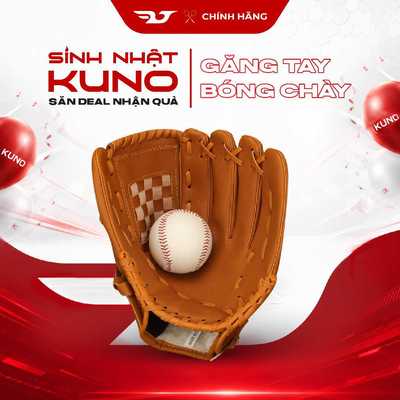 Găng tay bóng chày KUNO GTBC001, bao tay chơi bóng chày chất liệu da PU , đường may chi tiết tỉ mỉ