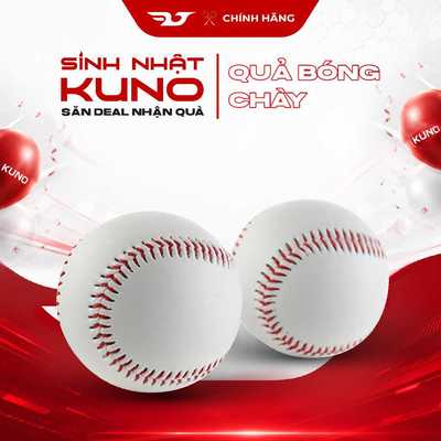 Quả bóng chày KUNO BC001 loại da cứng và da mềm, chất liệu da cao cấp đường may tỉ mỉ sắc nét