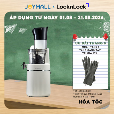Máy ép chậm trái cây LocknLock EJJ421IVY 200W, Hàng chính hãng, miệng rộng, 2 chế độ ép - JoyMall