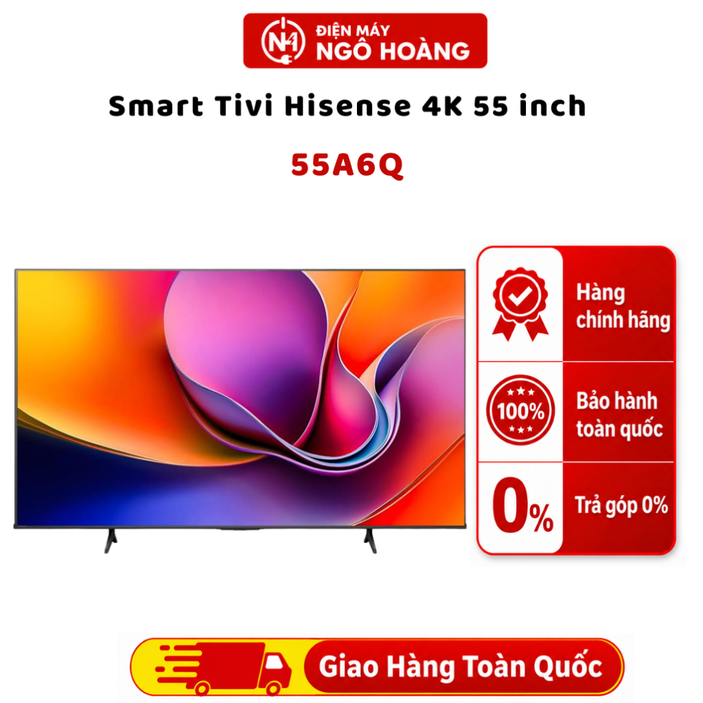 55A6Q - Smart Tivi Hisense 4K 55 inch 55A6Q, tivi thông minh, giải trí online, chính hãng