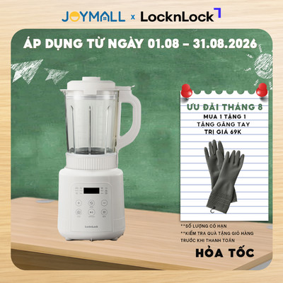 Máy Làm Sữa Hạt Đa Năng LocknLock EJM486IVY 1.75L 800W, Hàng Chính Hãng, Lưỡi Dao 8 Cánh - JoyMall