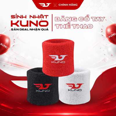 Băng Đô Cổ Tay KUNO BDCT001 Mềm Mại Thoáng Khí Thấm Hút Mồ Hôi Tốt