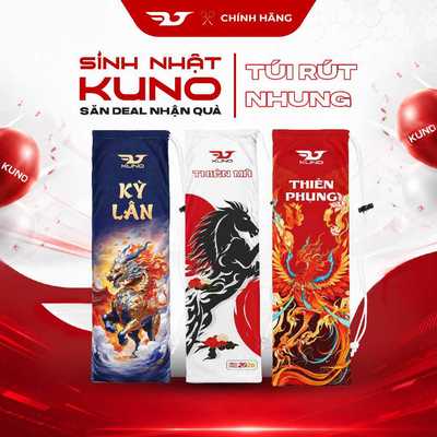 Túi rút đựng vợt Kuno, túi nhung  đựng vợt cầu lông, thiết kế dây rút gọn nhẹ dễ mang đi, nhỏ gọn tiện lợi - TNU001