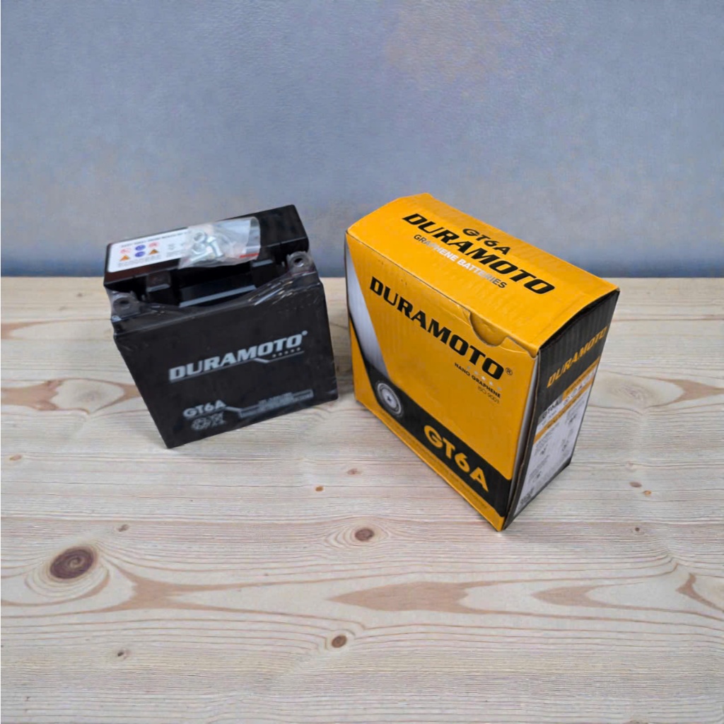 Ắc quy xe máy Honda Dream, Suzuki Viva, Yamato Jupiter/Taurus/ Sirius- Duramoto GT6A chính hãng