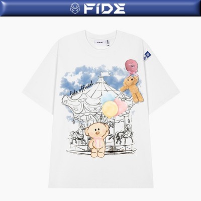 Áo thun FIDE TEDDY phông unisex form rộng local brand nam nữ cổ tròn oversize - AT313 (Kèm Gấu)