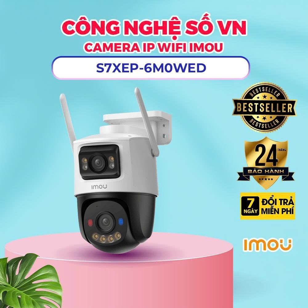 Chỉ Camera Wifi Imou Cruiser Dual 2 S7XEP 6MP 2 Ống Kính - WiFi 6 - Bảo Hành 24 Tháng