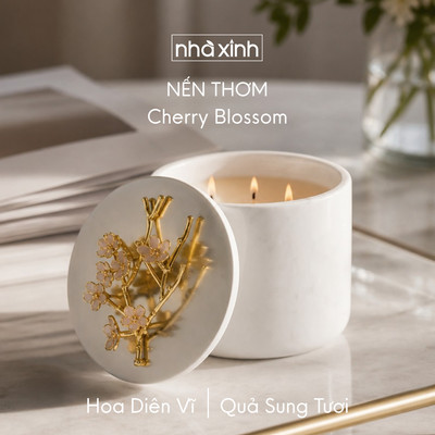 Nến Thơm Cherry Blsm S.Marbl 160745 Mca - Nhà Xinh