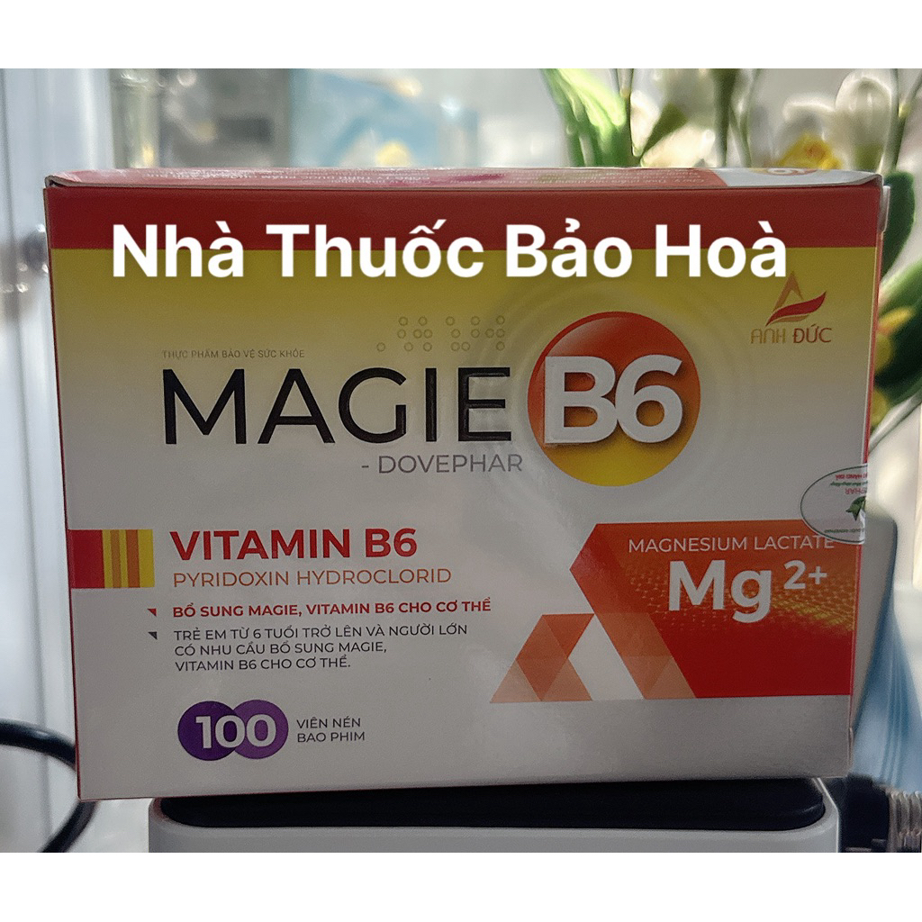 Magie B6 Dovephar 100 Viên | Bổ Sung Magie Và Vitamin B6 | Hỗ Trợ Giảm Thiếu Magie Cho Cơ Thể