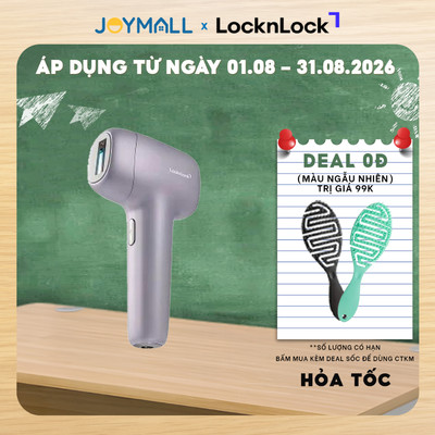 Máy Triệt Lông LocknLock IPL 9 mức nhiệt ENC311PUP, Công Nghệ Làm Lạnh Ice Cooling, Màu Tím - Hàng Chính Hãng - JoyMall
