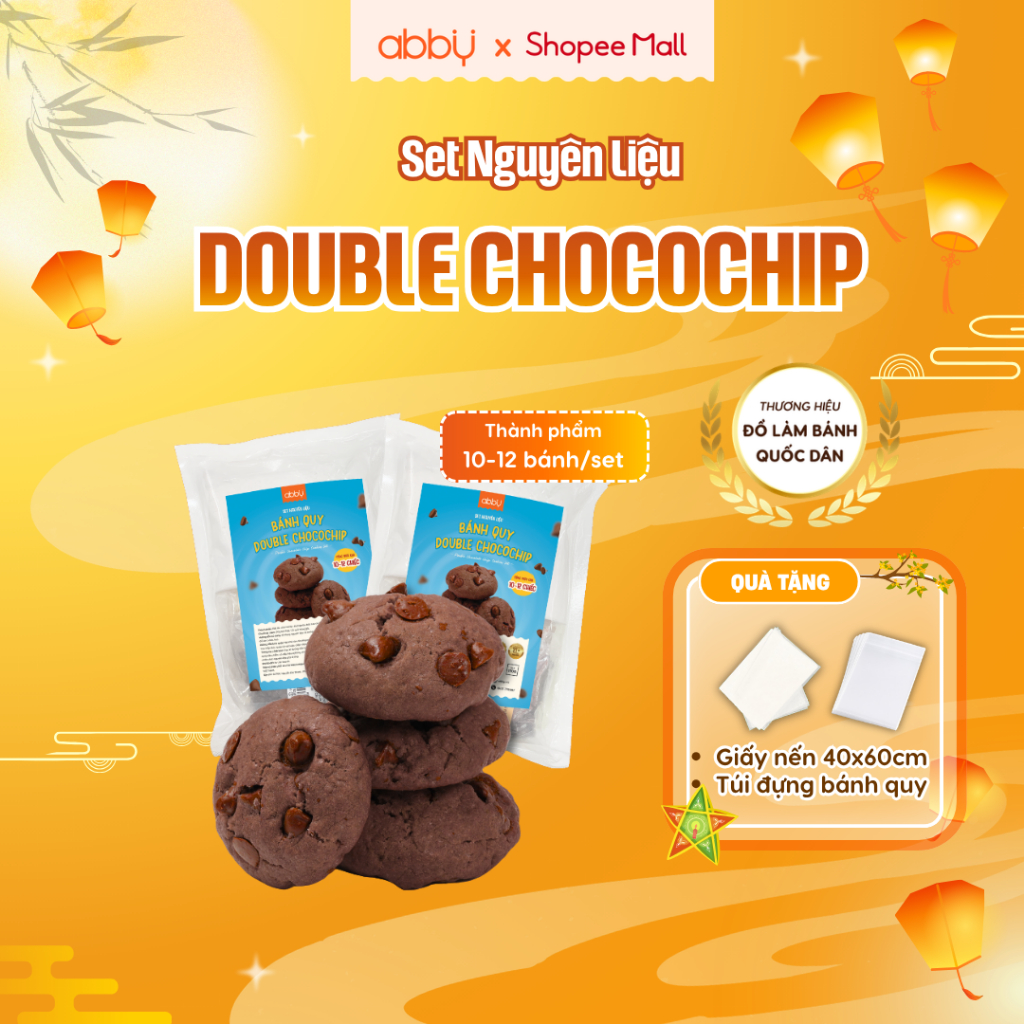 [ABBY] Set làm bánh Chocochip Cookie - Nguyên liệu làm bánh quy - Thành phẩm 10 - 12 chiếc