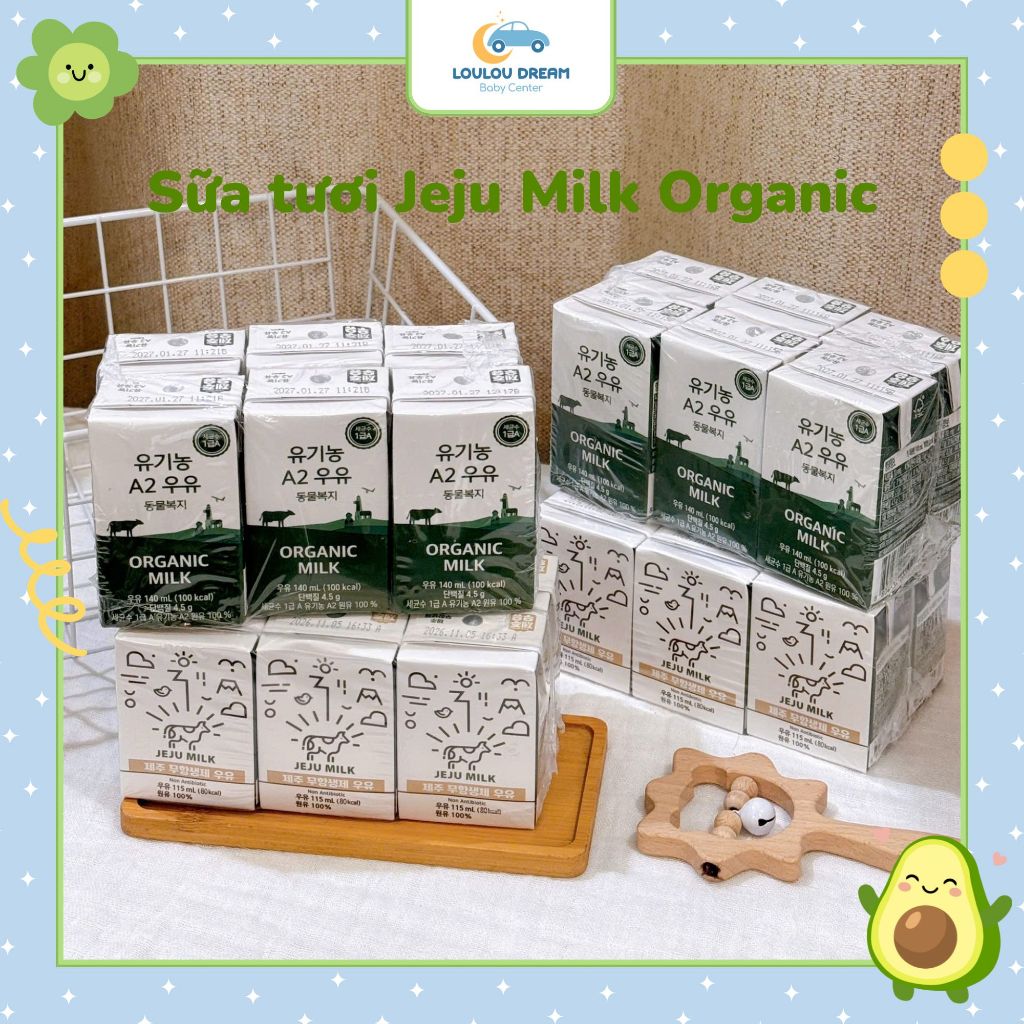 Sữa tươi Jeju Milk không ksinh Hàn Quốc cho bé